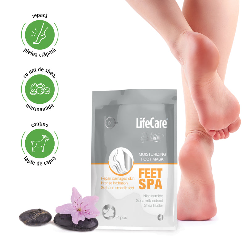 FEET SPA, mască hidratantă pentru picioare, cu lapte de capră